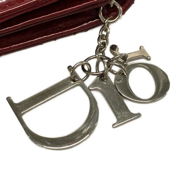 Auth DIOR/ChristianDior Cannage Stitch Red Patent Leather Clutch Bag - Picture 10 of 16